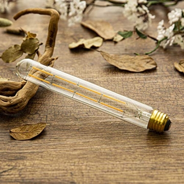 YFXRLIGHT Dimmable T10 LED 8W Warm White Edison Bulb