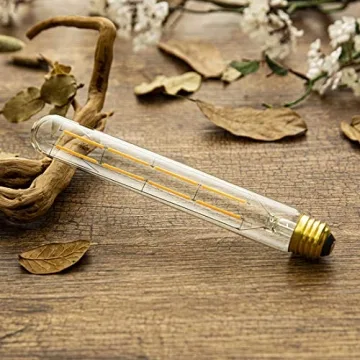 YFXRLIGHT Dimmable T10 LED 8W Warm White Edison Bulb