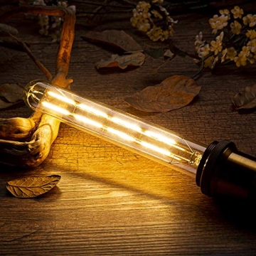 YFXRLIGHT Dimmable T10 LED 8W Warm White Edison Bulb