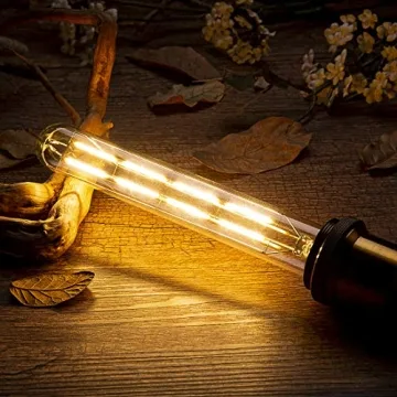 YFXRLIGHT Dimmable T10 LED 8W Warm White Edison Bulb