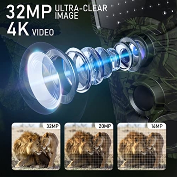 Vikeri 4K 32MP Trail Camera Perfect for Wildlife Monitoring