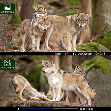 Vikeri 4K 32MP Trail Camera Perfect for Wildlife Monitoring