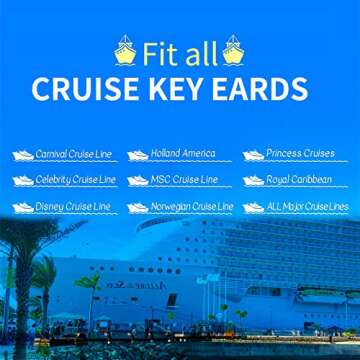 3 Pack Waterproof Lanyards with Detachable Buckle & ID Badge Holder for Cruise Ships Key Cards, Crui...