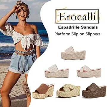 Stylish Erocalli Platform Slip On Sandals for Women
