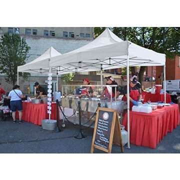 Homall 10X10 Ft Pop Up Canopy Ez Up Canopy Tent Commercial Instant Shelter Patio Sun Shade Canopies with Roller Bag, 4 Canopy Sand Bags (White)