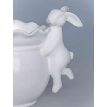 Vase Planter Dancing Rabbit for Easter Decor and Gifts