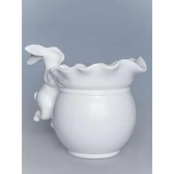 Vase Planter Dancing Rabbit for Easter Decor and Gifts