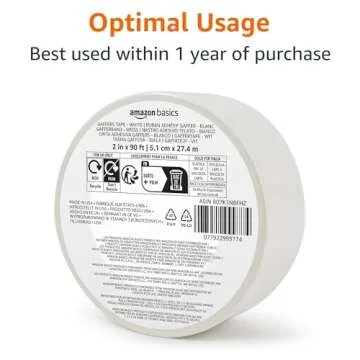 Amazon Basics No Residue, Non-Reflective Gaffers Tape - 2 Inch x 90 Feet, White