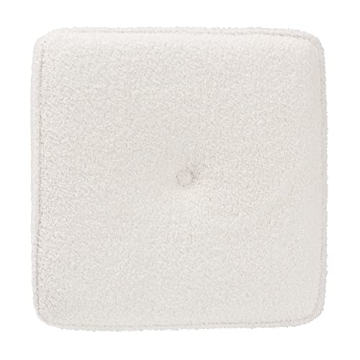 Baxton Studio Isaiah Ivory Boucle Ottoman for Modern Homes