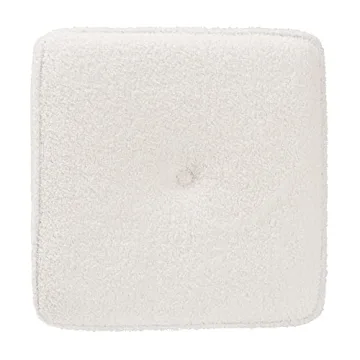 Baxton Studio Isaiah Ivory Boucle Ottoman for Modern Homes