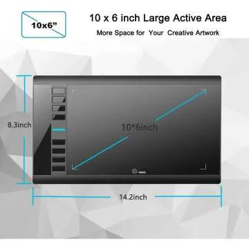 UGEE M708 Drawing Tablet with Passive Stylus 8192 Levels