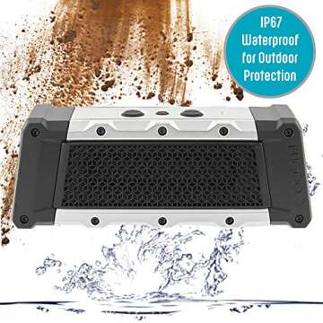 Fugoo Tough 2.0 Portable Waterproof Bluetooth Speaker - 360° Sound & Speakerphone for Indoor/Outdoo...