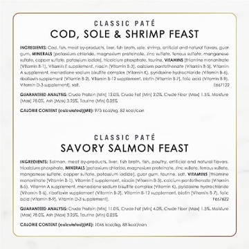 Purina Fancy Feast Seafood Classic Pate, Variety Pack of 30 Cans