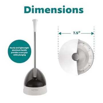 Kleen Freak Antibacterial Twister Plunger Caddy for Bathrooms