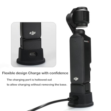 PCTC Silicone Non-Slip Desktop Mount for DJI Osmo Pocket 3, Lightweight and Compact, OSMO Pocket 3 Accessories (Silicone Black)