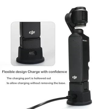 PCTC Silicone Non-Slip Desktop Mount for DJI Osmo Pocket 3, Lightweight and Compact, OSMO Pocket 3 Accessories (Silicone Black)