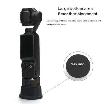 PCTC Silicone Non-Slip Desktop Mount for DJI Osmo Pocket 3, Lightweight and Compact, OSMO Pocket 3 Accessories (Silicone Black)