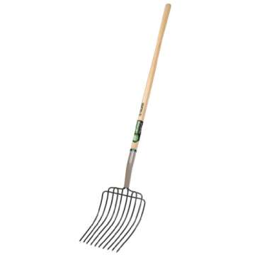 Truper 54-Inch 10-Tine Bedding Fork for Gardening and Mulching
