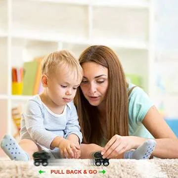 DinoBros Pull Back Dinosaur Cars for Kids Age 3-7