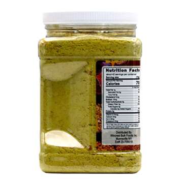 Large Nutritional Yeast Flakes - 1.5 Lb Economy Size Tub