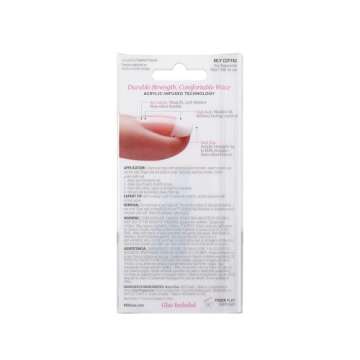 KISS Salon Acrylic, Press-On Nails, Nail glue included, 'Power Play', Pink, Real Short Size, Squoval Shape, Includes 28 Nails, 2g glue, 1 Manicure Stick, 1 Mini File