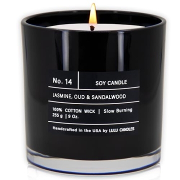 Lulu Candles: Jasmine Oud & Sandalwood Luxury Scented Soy Candle