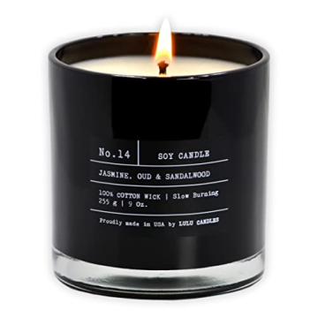Lulu Candles: Jasmine Oud & Sandalwood Luxury Scented Soy Candle