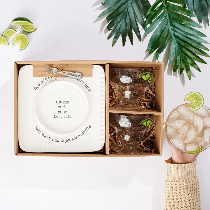 Mud Pie Margarita Gift Box with Glasses and Rimmer