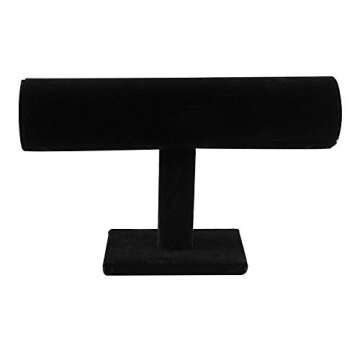 Super Z Outlet Black Velvet Hovering T-Bar Bracelet Necklace Jewelry Display Stand for Home Organiza...