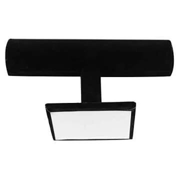 Super Z Outlet Black Velvet Hovering T-Bar Bracelet Necklace Jewelry Display Stand for Home Organization