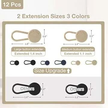Comfortable RichLuck 12Pcs Jeans Button Extenders