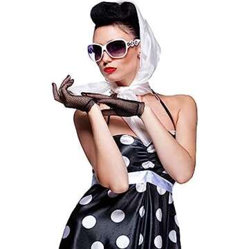 SATINIOR Chiffon Scarf Square Neck Scarf Handkerchief Retro Satin Ribbon Scarf for Women Girls