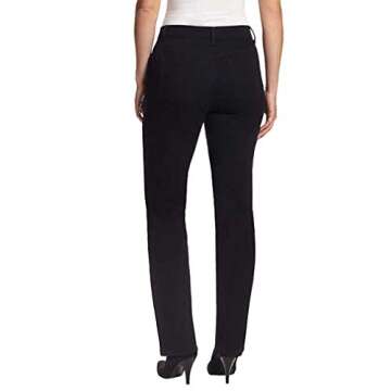 Gloria Vanderbilt Women's Amanda Classic High Rise Tapered Jean Standard, Black-DS, 12 Short