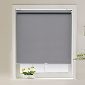 AOSKY Cordless Roller Shades Blackout Blinds for Windows