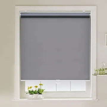 AOSKY Cordless Roller Shades Blackout Blinds for Windows