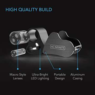 AC Infinity Jewelers Loupe with LED Light & Dual Lenses