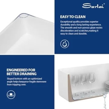 Sarlai 36 Inch White Farmhouse Sink for Elegant Kitchens