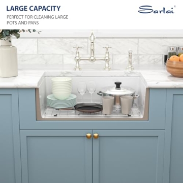 Sarlai 36 Inch White Farmhouse Sink for Elegant Kitchens