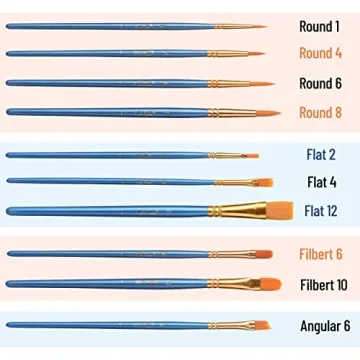 10pc Professional Paint Brushes Set for Artists & Hobbyists
