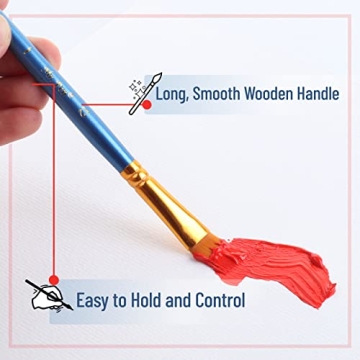 10pc Professional Paint Brushes Set for Artists & Hobbyists