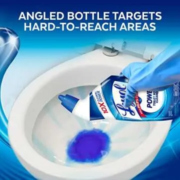 Lysol Power Toilet Bowl Cleaner Gel, For Cleaning and Disinfecting, Stain Removal, 24oz