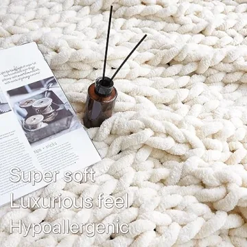 Cozy Handmade Chenille Blanket 40×50 Inch