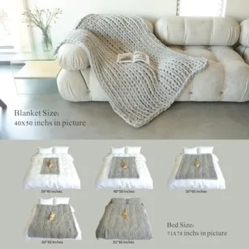 Cozy Handmade Chenille Blanket 40×50 Inch
