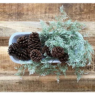 PRODUCT80 Large White Dough Bowl, 17" Hand-carved Mango Wood Ship Bowls, Rustic, Decorative, Farmhouse Decor, Big Dining Table Center Piece