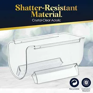 Homeries Wine & Water Bottle Organizer Holder Stackable Wine Rack for Kitchen Countertops, Table Top, Pantry, Fridge, Bars – Acrylic, Free Standing Wine Shelf – Holds Beer, Pop, Soda & Cans (2)