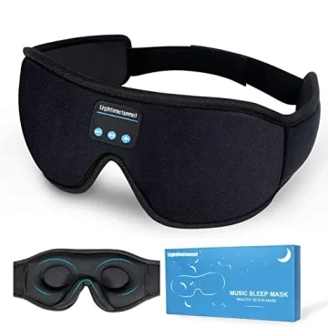 Lightimetunnel Bluetooth 3D Eye Mask - Wireless Sleep Headphones for Insomnia