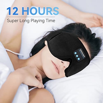 Bluetooth Sleep Headphones Eye Mask for Insomnia Travel