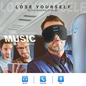 Bluetooth Sleep Headphones Eye Mask for Insomnia Travel