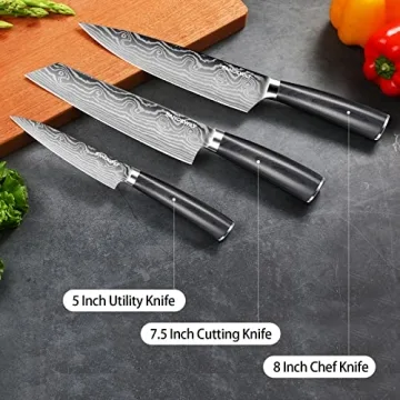 Ultra Sharp SANDEWILY Japanese Knife Set for Chefs