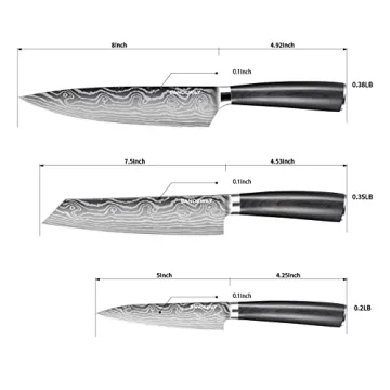 Ultra Sharp SANDEWILY Japanese Knife Set for Chefs